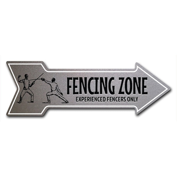 Fencing Zone Arrow Decal Funny Home Decor 24in Wide